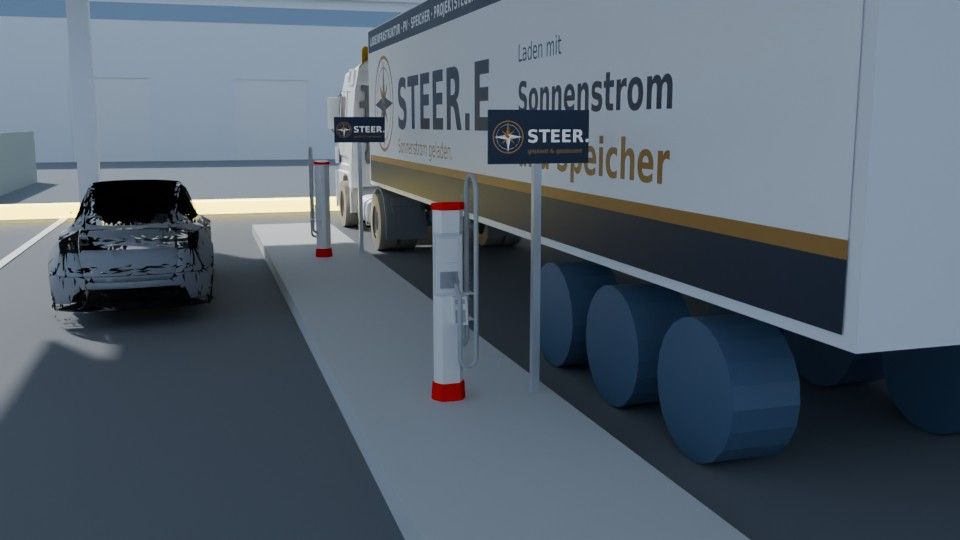 Kempower-Satellit an der Ladeinsel